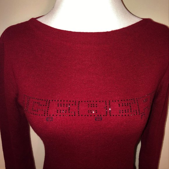 Vintage Iceberg Bling Logo Wool Lightweight Sweater Designer Knit Top Stretch - Picture 9 of 15